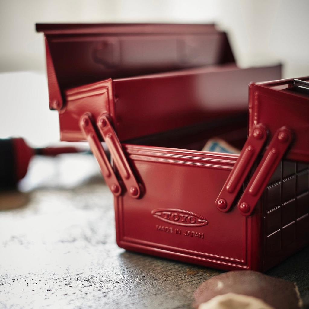 TOYO Steel 2-Tier Tool Box ST-350 Red Japanese Made Cantilever Toolbox