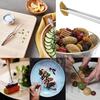 3pcs Kitchen Tweezer Stainless Steel Offset Chef BBQ Food Tweezers Clip Mini Professional Chef Plating Tweezer Tongs Serving