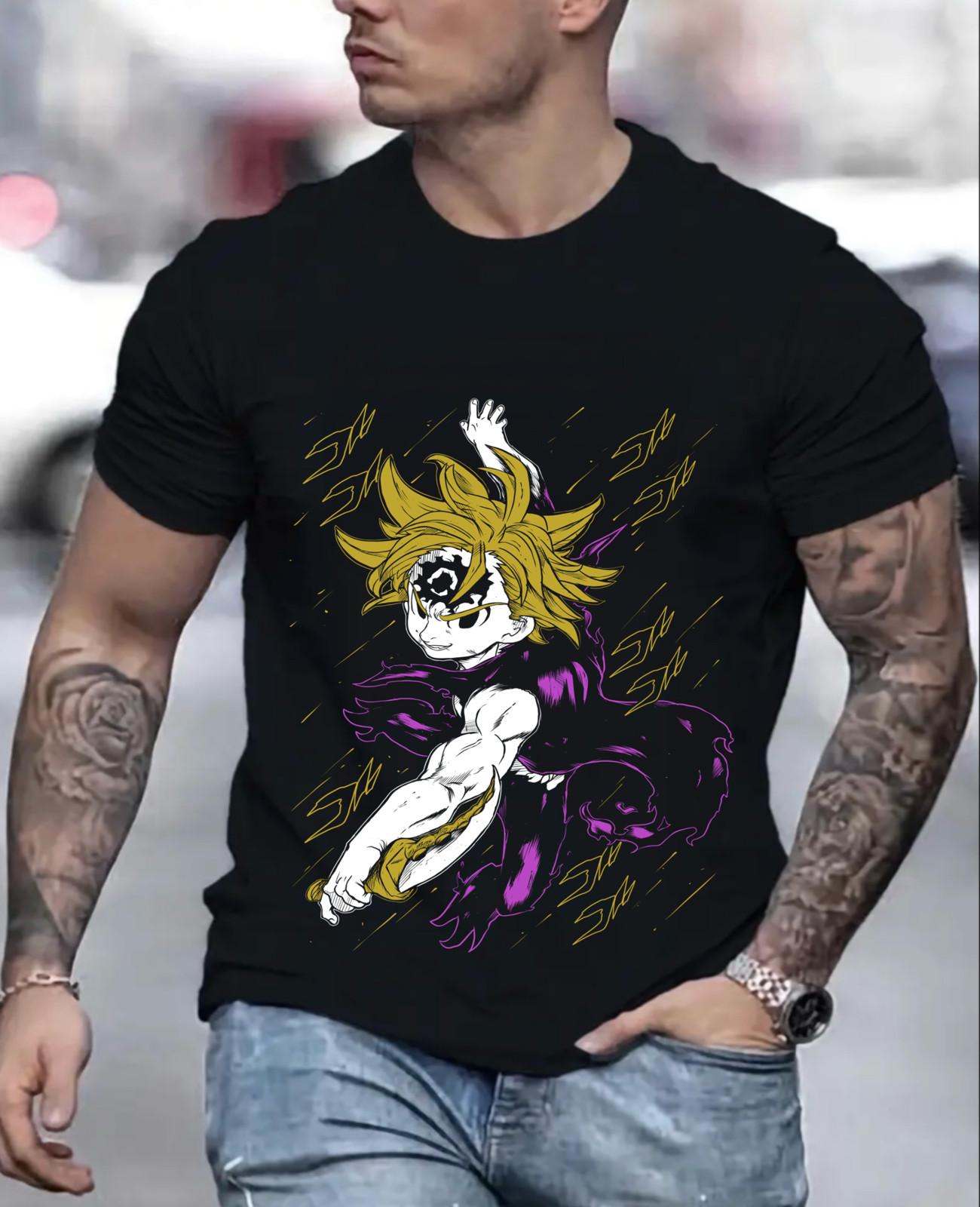 Anime Seven Deadly Sins T-Shirt Mens Womens Tees Top,Manga,Anime,Meliodas,Ban gifT Shirt Mens Womens Tees Top 2XL