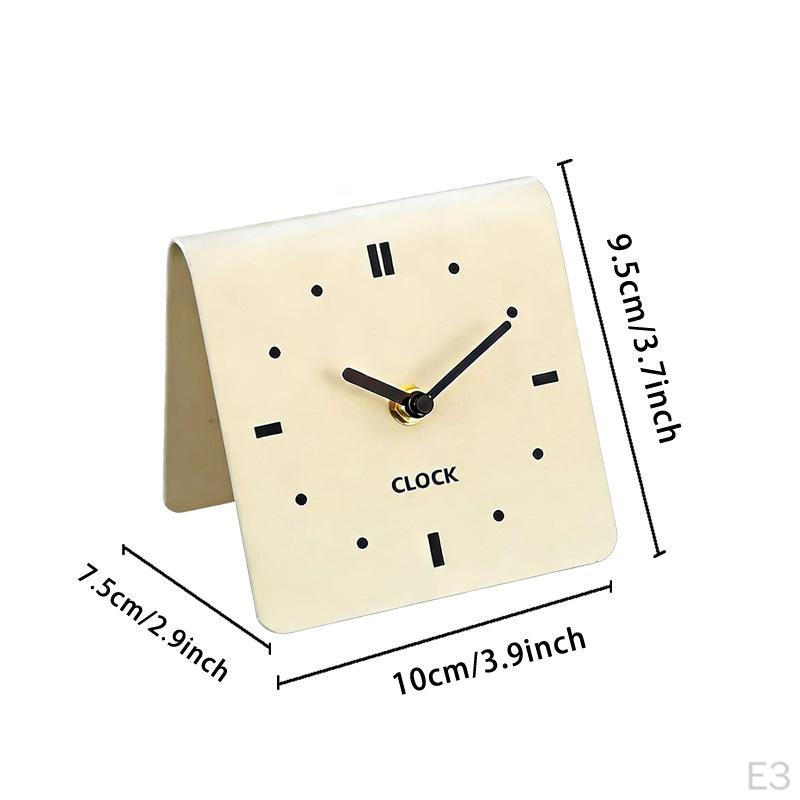 Acrylic Analog Table Clock, Silent, Decorative for Living Room Shelf