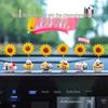 Cute Panda Sunflower Bobblehead Car Ornament