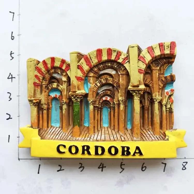 Spain Refrigerator Magnets Tourist Souvenir Cordoba Barcelona Mallorca Sevilla Cantabria Travel Gifts Magnetic Fridge Stickers