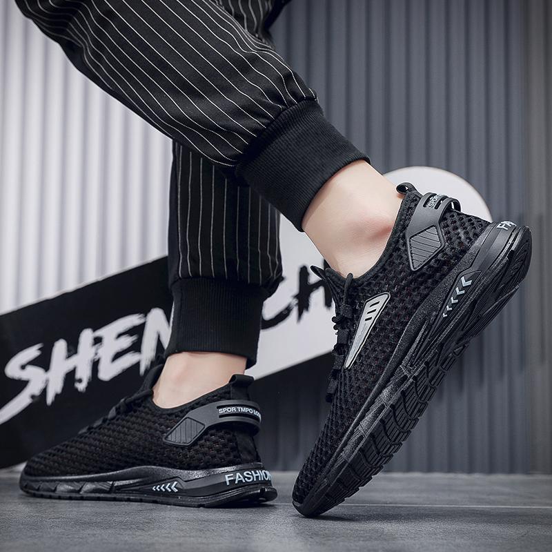 Men Sneakers Lightwhite Breathable Running Shoes for Men Mesh Summer Lace-Up Outdoor Walking Shoe Zapatillas De Deporte