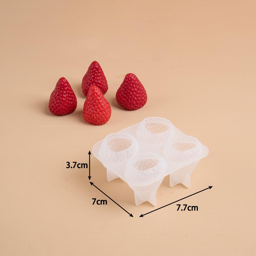 Reusable Aromatherapy Candle Mold Strawberry Shape Gypsum Resin Casting Molds Wedding Anniversary