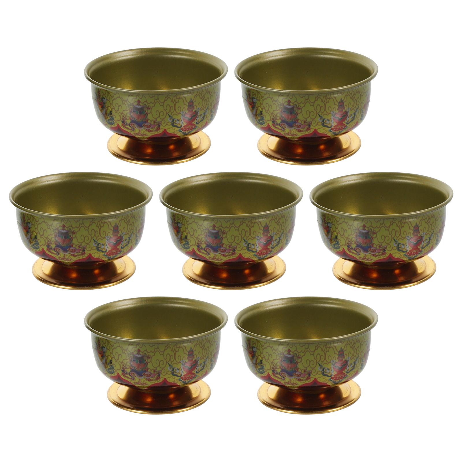 

Чаша для воды, Священная чаша для храма, сплав, настольный держатель для медитации и подношений в буддизме