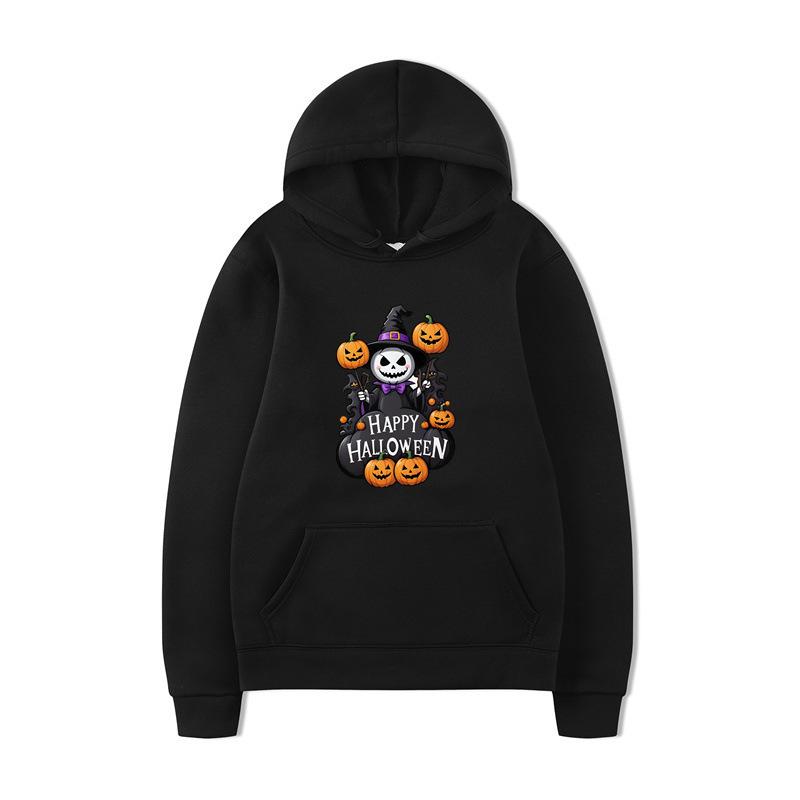 New autumn winter pumpkin themed printed long sleeved hoodie series loose casual sportswear