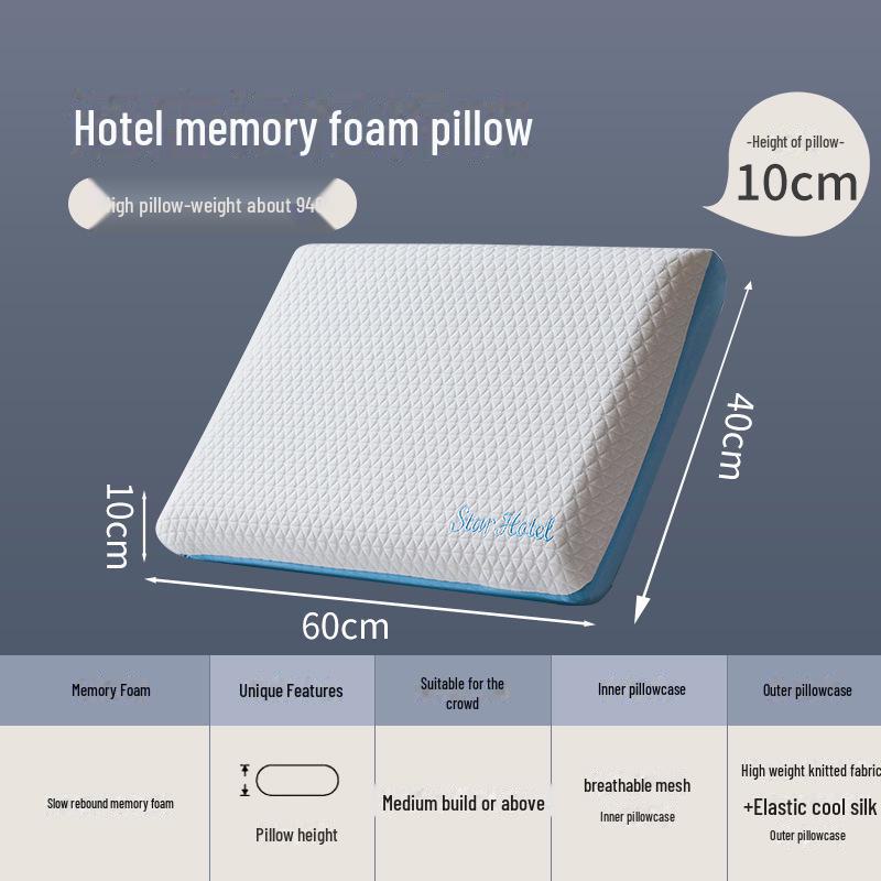 Luxury Memory Foam Pillow Pair - Ergonomic Design for Cervical Support & Better Sleep