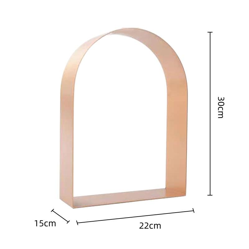 Golden Arches Geometric Hollow Semicircle Metal Handicraft Handicraft Sculpture Metal Figurine Room Decoration Accessories