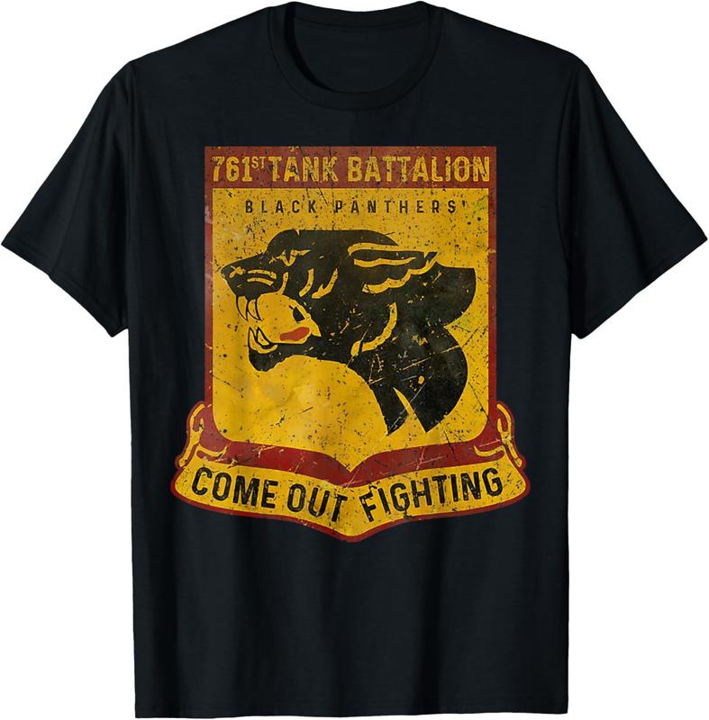 

NEW LIMITED 761st Tank Battalion Black Panthers Come Out Fighting Unisex T-shirt M