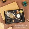 Magische Akademie Federkiel-Tauchstift-Set mit Wachssiegel-Kit, Eulenfeder-Stift Kreatives Geschenk, Schreibwaren Geschenkbox