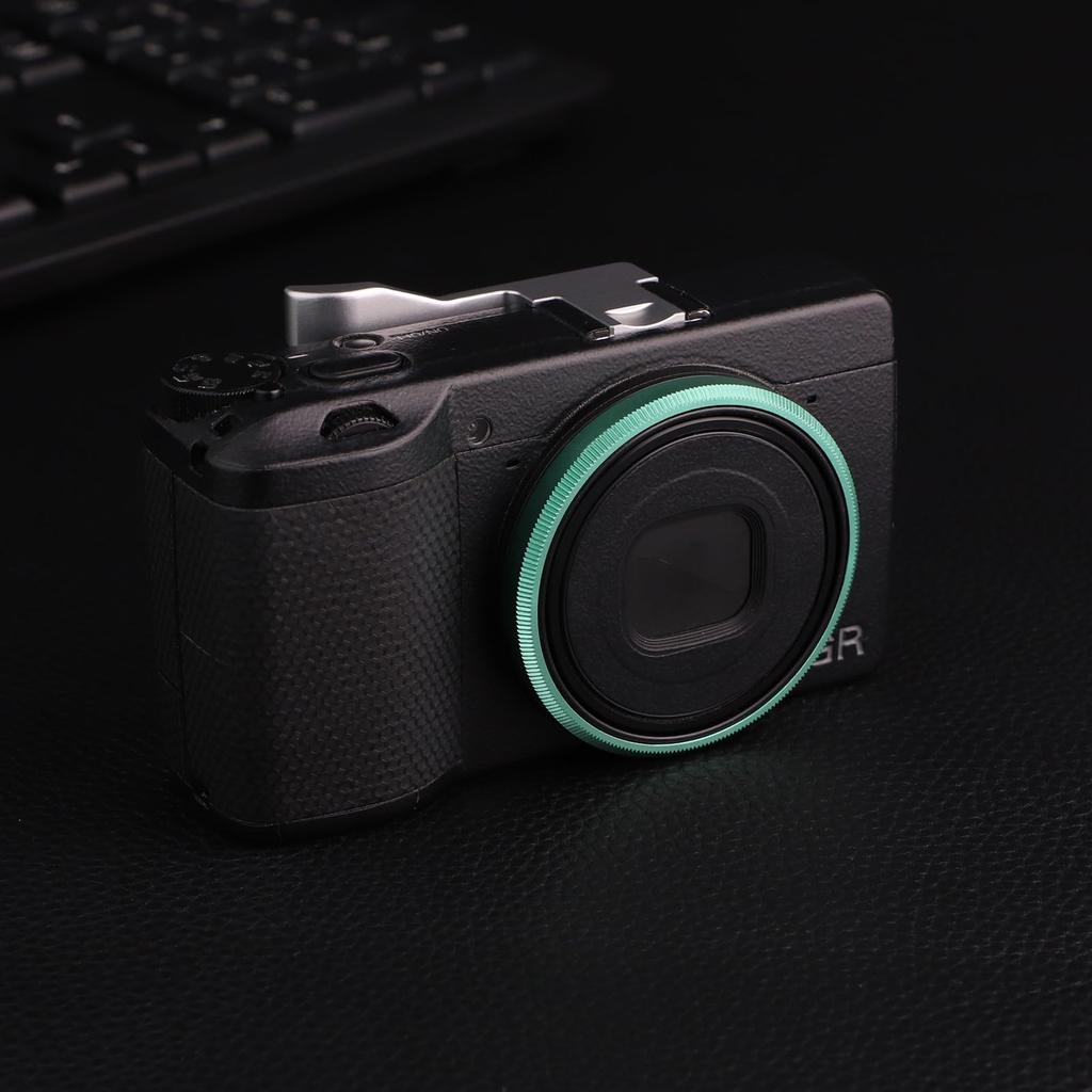 Haoge Green Metal Decorative Ring for RICOH Camera Accessories Replacement for RRC-GR3XE GR3X/GRIIIX GN-2