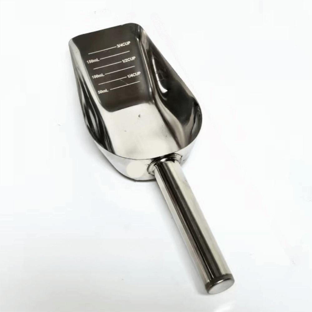 Stainless Steel Food Measuring Cup Ergonomic Handle Ice Scoop High-Quality Pet Food Scoop Candy