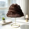 Windproof Faux Fur Hat Scarf Set Warm Fur Snood Scarf Fashion Winter Hat Scarf Set  Skiing Holiday