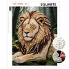 Pearl Painting Art Painting Kit for Adults and Beginners, Majestic Lion Sparkling Painting Craft Home Wall Decor Handmade Gift