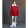 ELLE KIDS Mädchen Neujahrs Rote gesteppte Baumwolljacke mit abnehmbarem Kragen