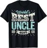 Worlds Best Uncle Ever Letter Graphic Print Cotton Crew Neck Oversized Short Sleeve Tshirt Unisex Breathable Summer Casual Tops