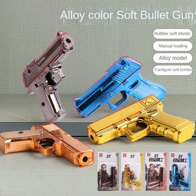 1:3 Mini Liga Brinquedo Arma Modelo MP7 M10 Revólver Pistola Brinquedo Bala Macia Pode Atirar Brinquedo Submetralhadora