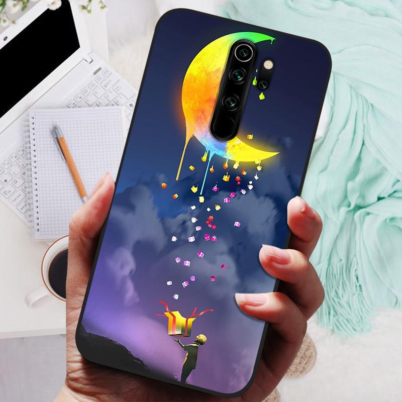 Phone Cover For Xiaomi Redmi Note 8 Pro Case Silicone Lovely Black Bumper Soft TPU Coque for Redmi Note8 Pro 8Pro Shells Fundas