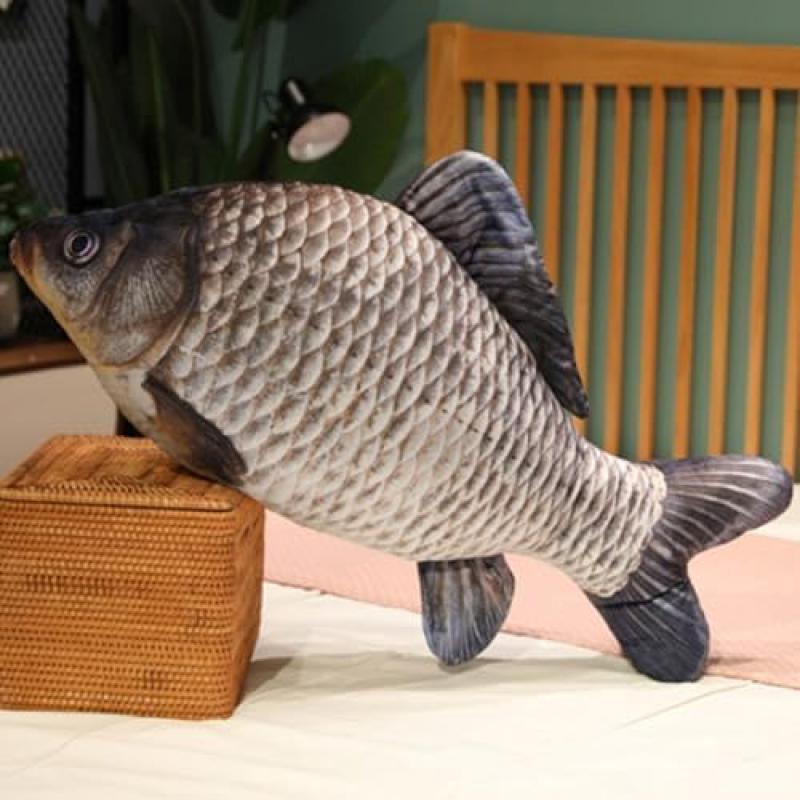 Simulations-Fisch-Stofftier 60cm Weiches Fischkissen Heimdeko Kissen Stofftier Geschenk für Kinder