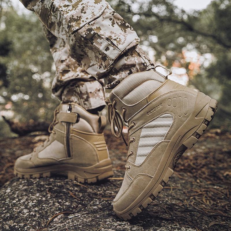 Męskie buty pustynne Adventure Outdoor Buty bojowe Plus Size Zielone buty do kostki Jungle Cross-country Buty trekkingowe