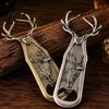 Ergonomic Labor Saving Opener Elk Antler Bottle Opener, Heavy Duty Metal Retro Beer Cap Remover for Home Bar, Artistic Kitchen Gadgets Sturdy Handheld