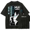 Demon Slayer Tokitou Muichirou Printed Tee Men Women Retro Washed T-shirts Cotton T Shirt Oversized Clothing Harajuku Tshirt