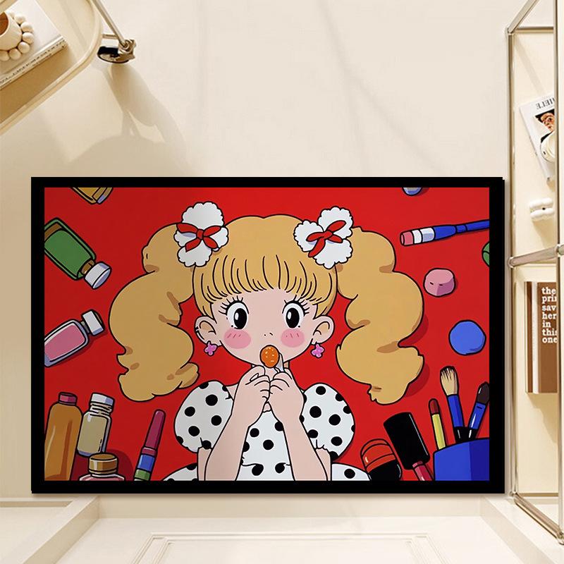 

Коврик для ванной с рисунком Can Love, бытовой впитывающий нескользящий быстросохнущий коврик для ванной комнаты, коврик для двери 40 * 60CM diatom mud