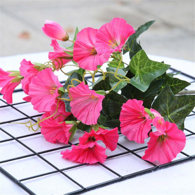 Artificial 35cm Morning Glory Flower Silk Petunia Vine Wall Home Decor