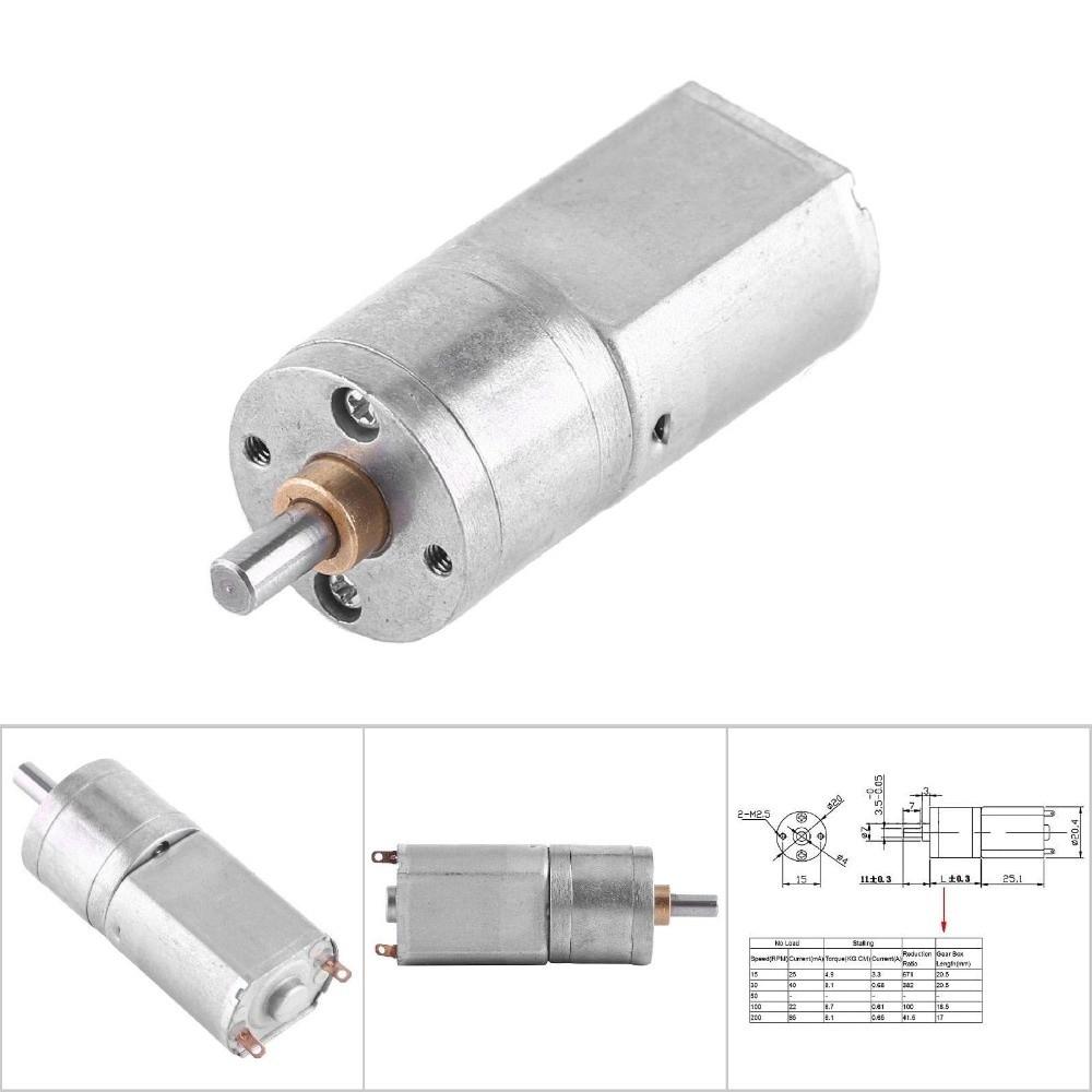 12V DC Untersetzungsgetriebemotor 20mm Durchmesser Hohes Drehmoment Getriebemotor Für DIY-Projekte