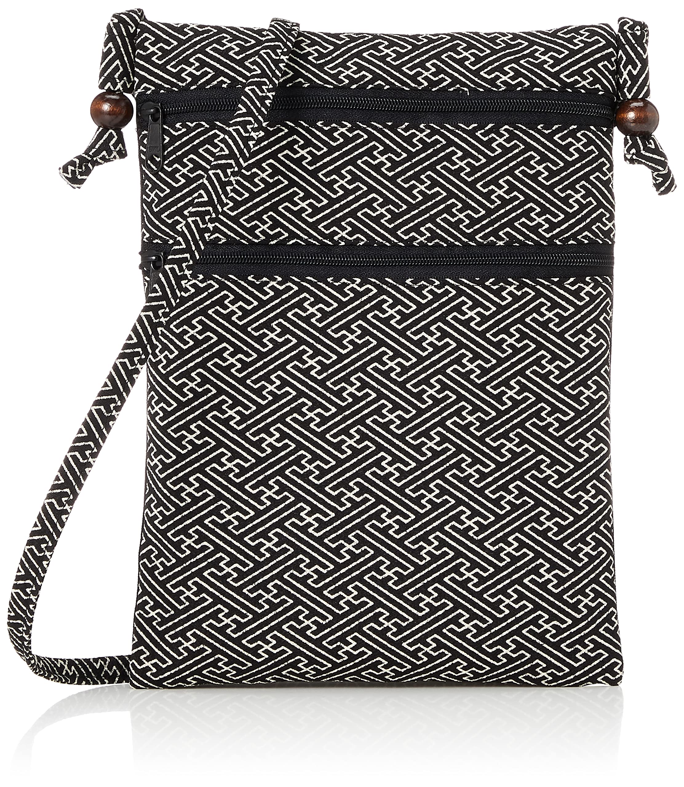 Komon Japanese Style Bag Chirimen Saaya Black WAKOMONO Kobo 0433-4 Sacoche Pattern 4360₽