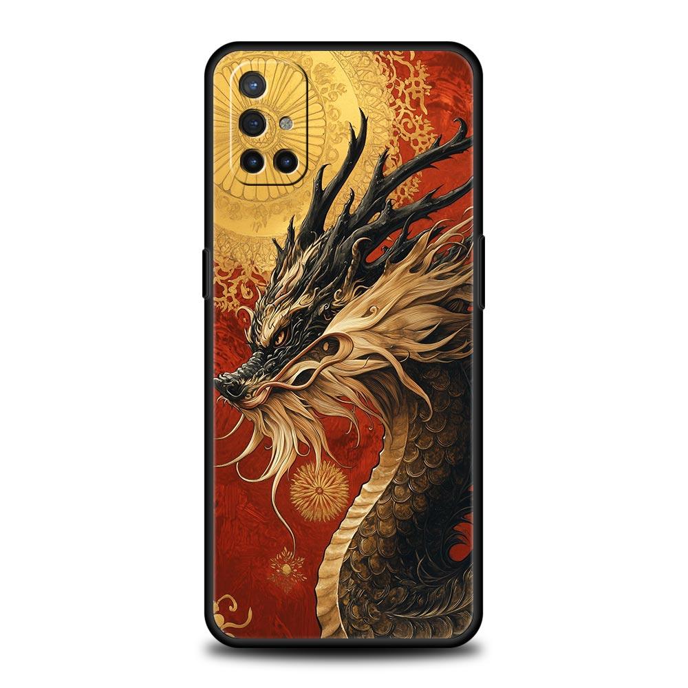 

Phone Case For Oneplus 13R 13 12 10T 11 R10 Nord N100 N200 N10 9 9R CE 2 3 Z Pro Lite Soft TPU Chinoiserie Loong Flower Dragon Nord N10 5G