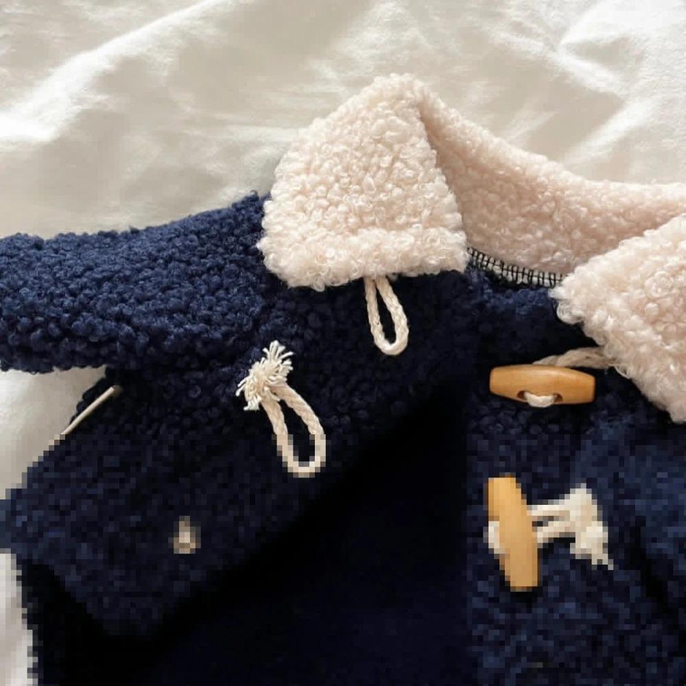 Winter Warm Fleece Pet Dog Coat with Buckle, Thickened Puppy Clothes for Small Dogs, Teddy & Yorkshire Terrier