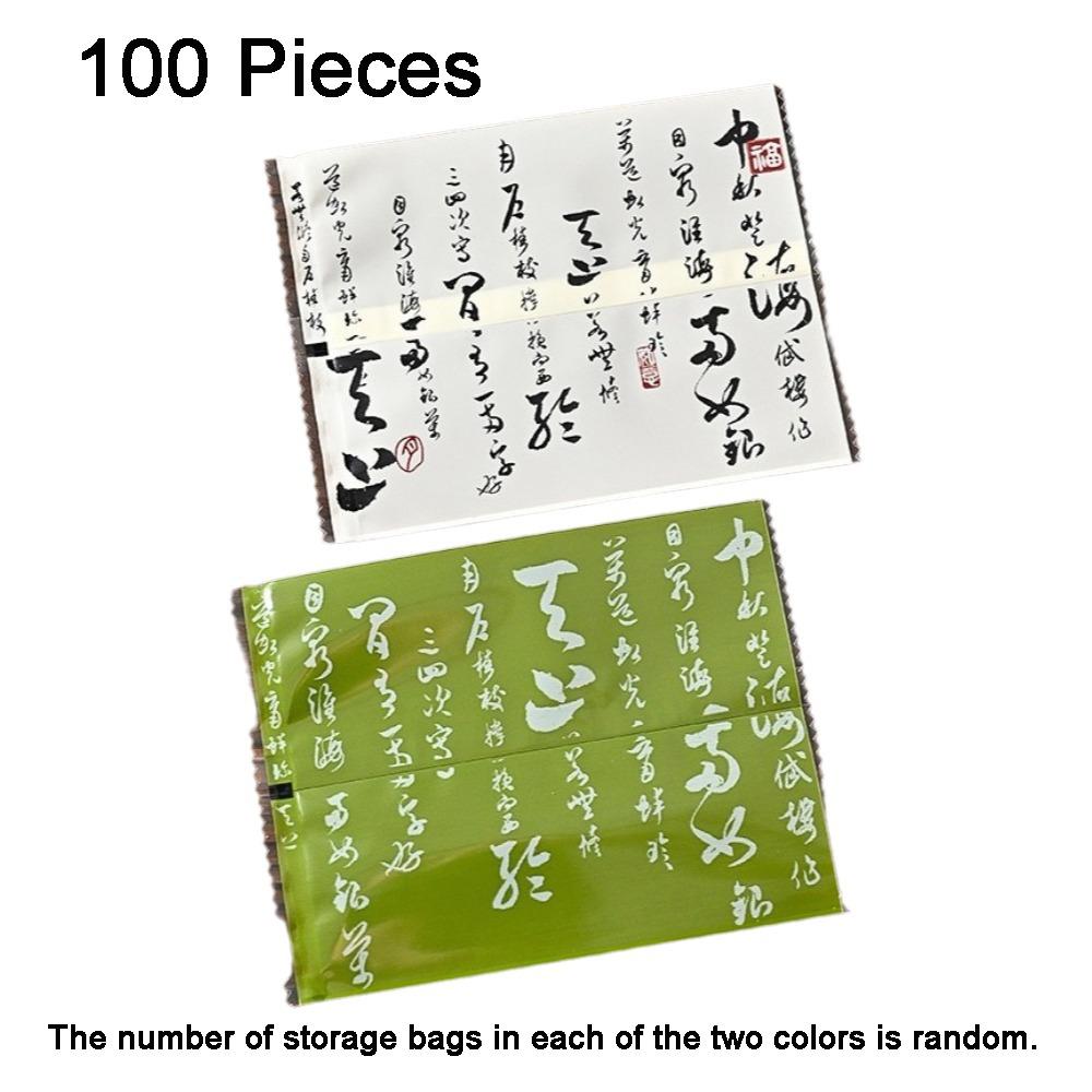 100PCS Chinese Style Mooncake Wrapping Bag Flat Plastic Bag Transparent Mooncake Bags Handmade Cookie Packaging Bag Party Decor