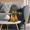 Muted Metallic Matte Gold Home Decor Lucky Deer Family Ceramic Figurine | Launched for The First Time In India - (Set of 3, Gold)