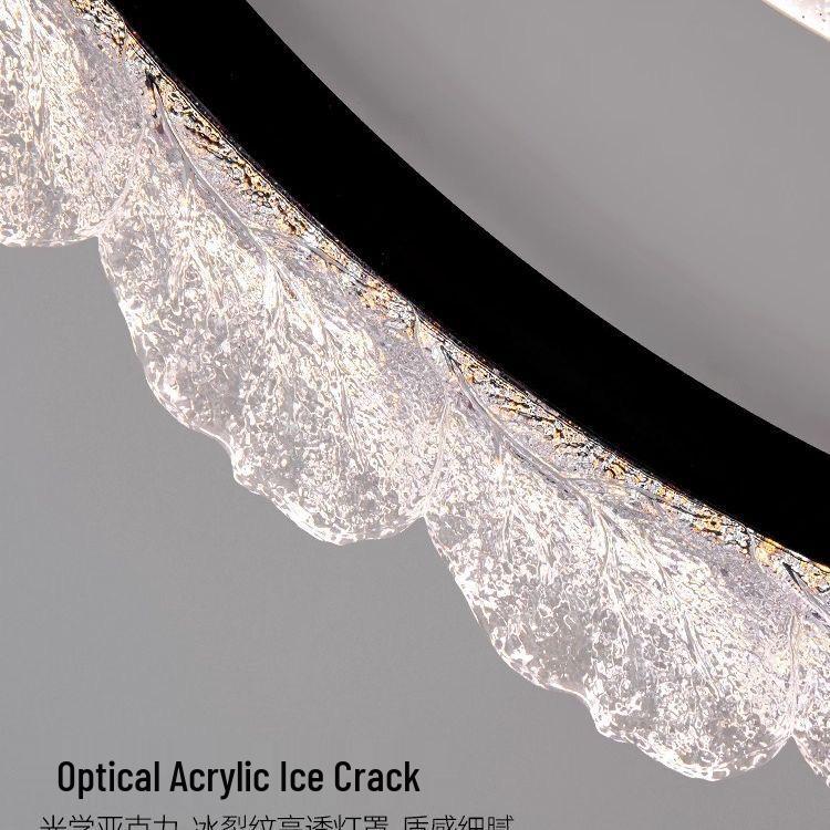 Italian Modern Minimalist Ceiling Light – Ice Crack Pattern, Full Spectrum, Round Design for Living Room and Hall.