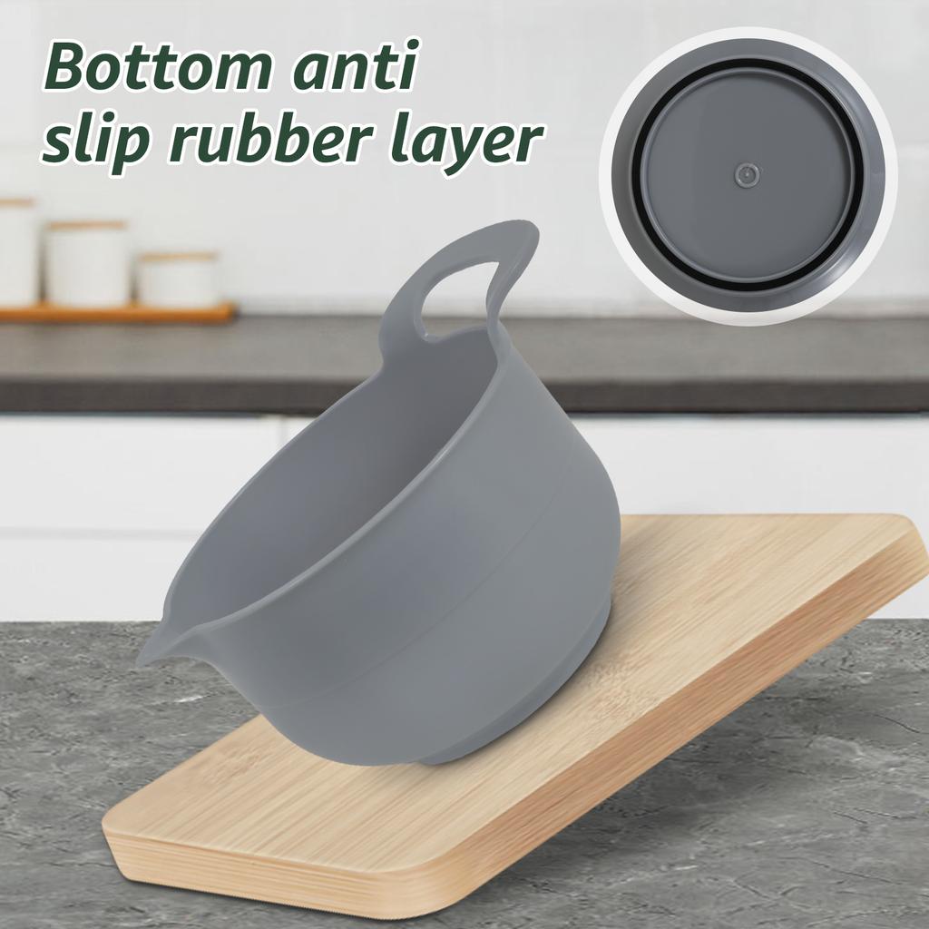 4Pcs Plastic Mixing Bowl Set Reusable Plastic Nesting Mixing Bowl Multifunctional Nesting Container for Kitchen Cooking Baking