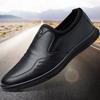 Fashion Brand Shoes Mens Slip-ons Flat Casual Soft Comfortable Male Footwear Pure Black