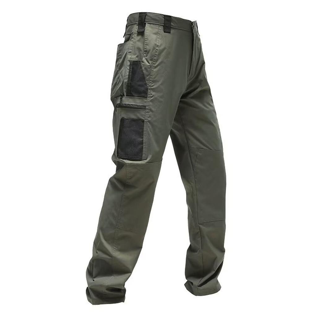 Pantalon de travail résistant à poches multiples pour hommes Coupe ample Tissu respirant Coutures renforcées Six poches fonctionnelles Pantalon utilitaire d'extérieur