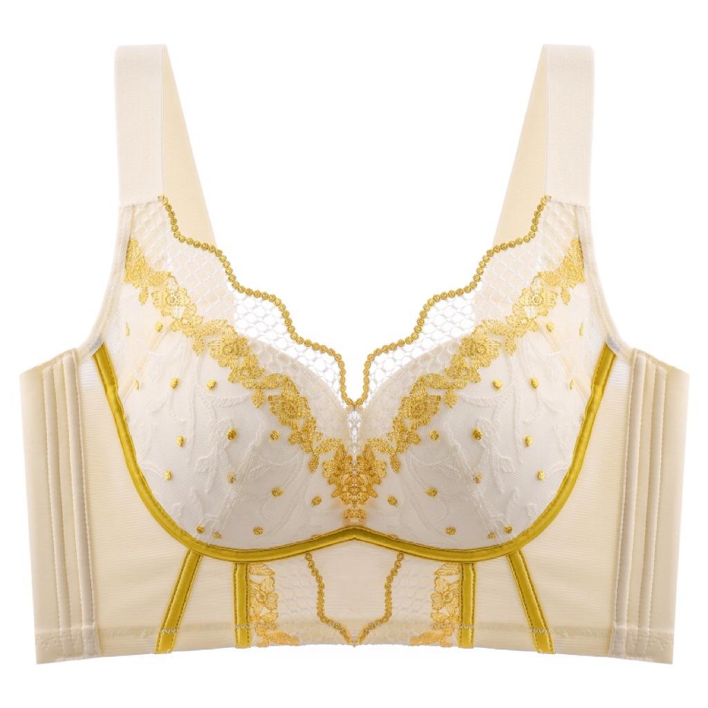 

Гуандун Шаньтоу нижнее белье для маленькой груди собирающий не пустой стаканчик шелк тутового дерева вышивка без косточек регулируемый бюстгальтер прилегающий к груди 34/75AB шампанского