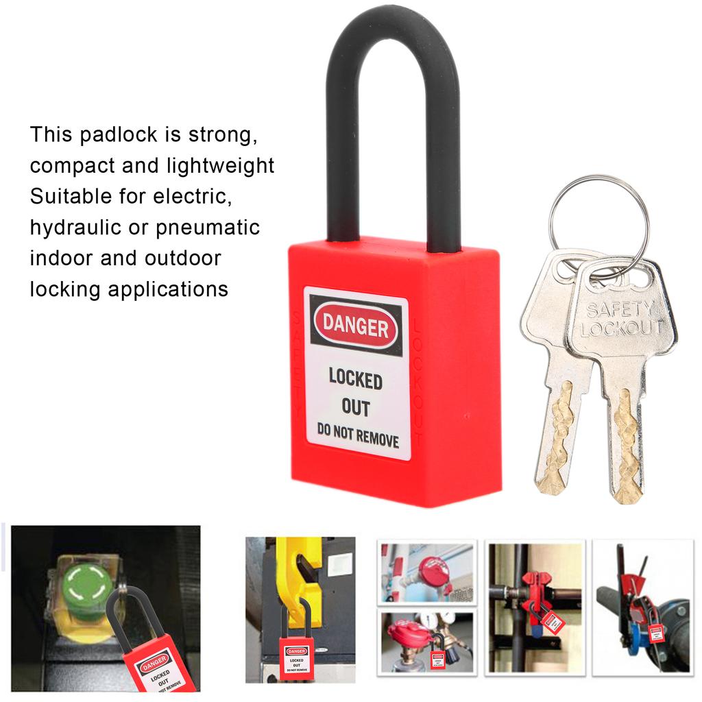 10 Sets 38mm Lockout Lock Dustproof Nylon Industrial Engineering Insulation Security Tool for Factories