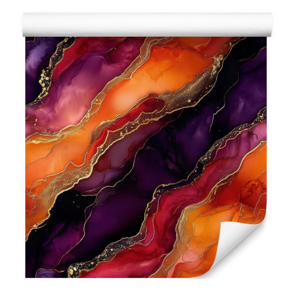 Ink Wallpaper Red, Peach and Black 50x1000