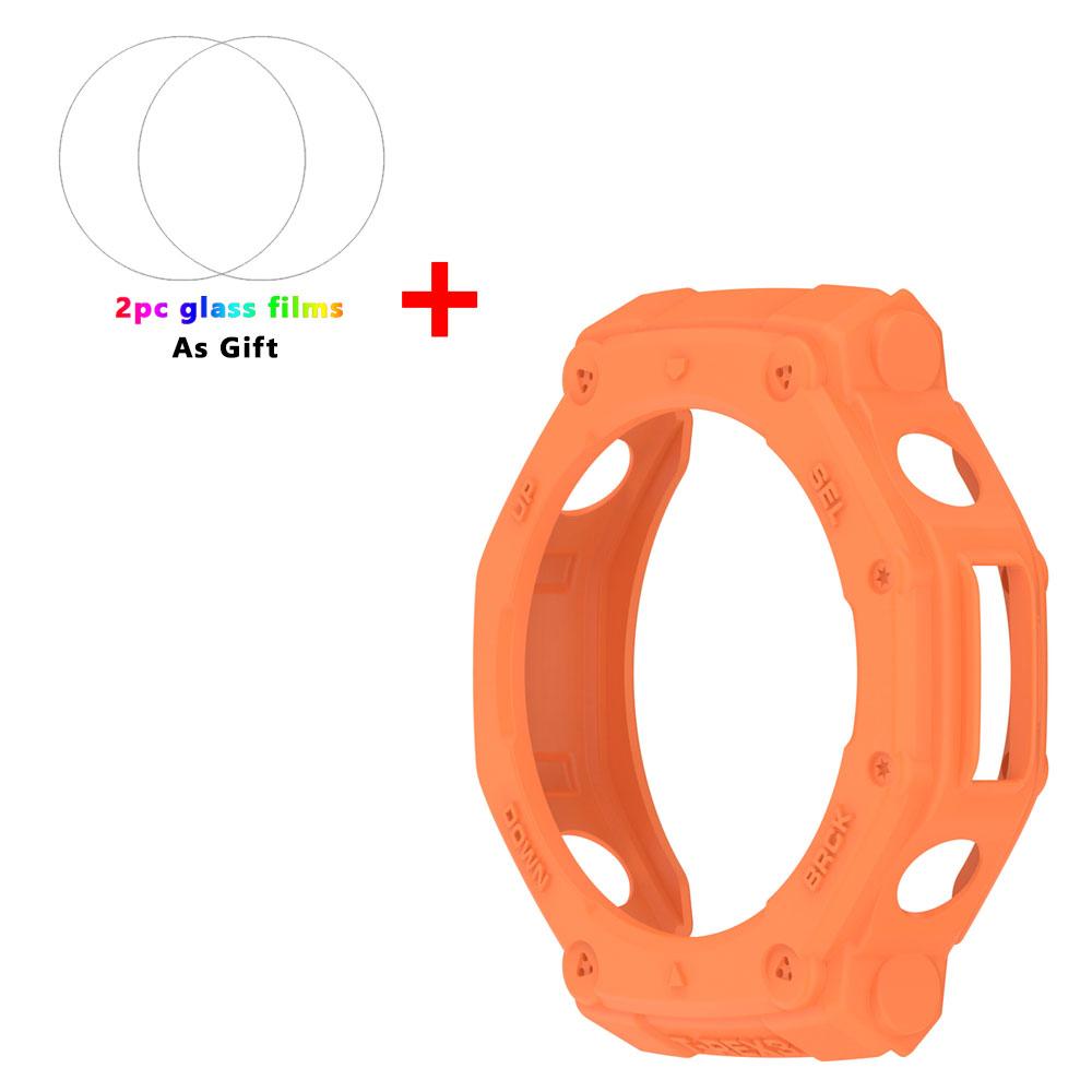 TPU Protective Case + Glass Film For Amazfit T-Rex 3 Smart Watch Cover Soft Silicone Bumper Shell Huami Amazfit Trex3 Protector