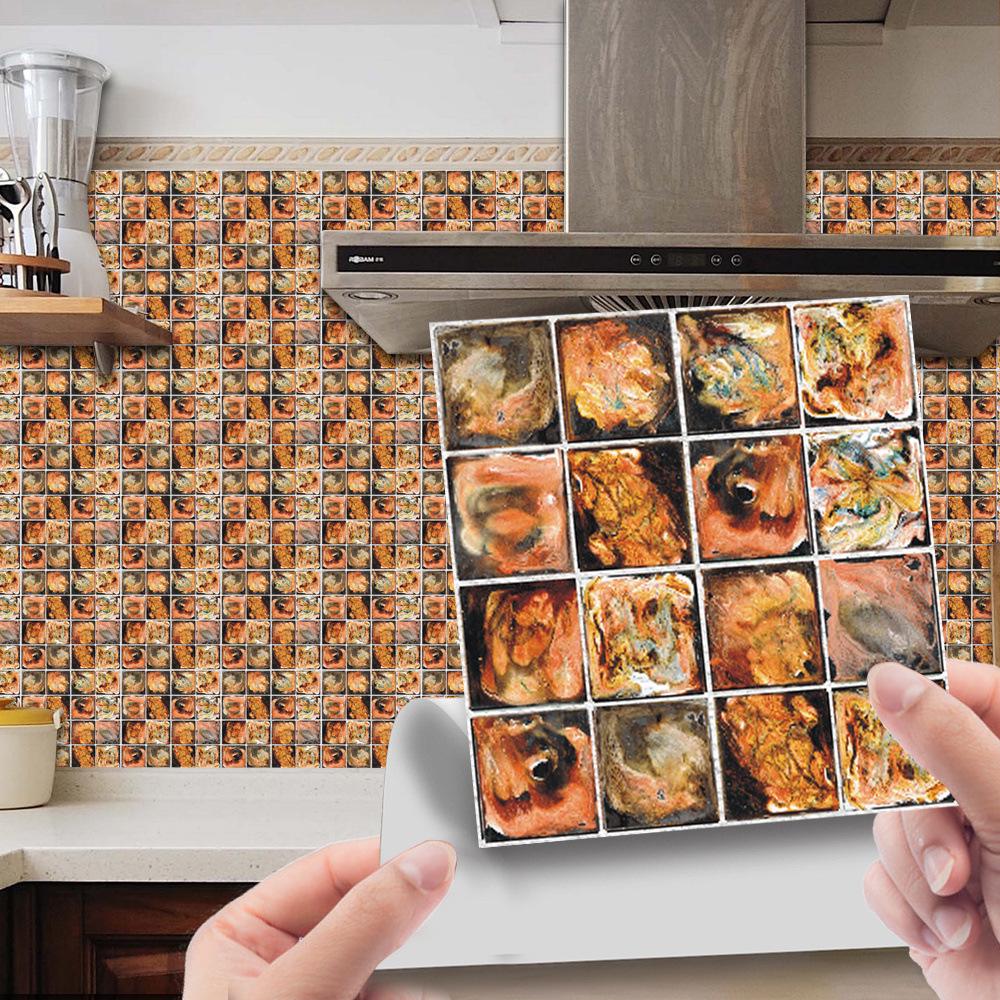 3D Mosaic Tile Sticker - Creative, Bright Film, DIY Wall & Floor Decor