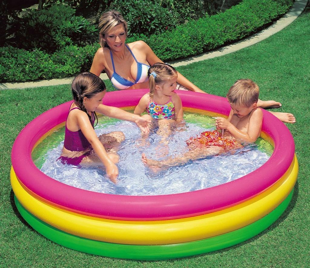 Inflatable Paddling Pool 3 Colors 147 X 33 Cm Intex 57422