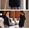 Women's Loose-Fit Layered Long-Sleeve T-Shirt: Large Size, Slimming, Versatile, Medium-Length, Spring Style