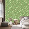 Cottagecore Flowers Wallpaper Green, Lime and Beige 50x1000