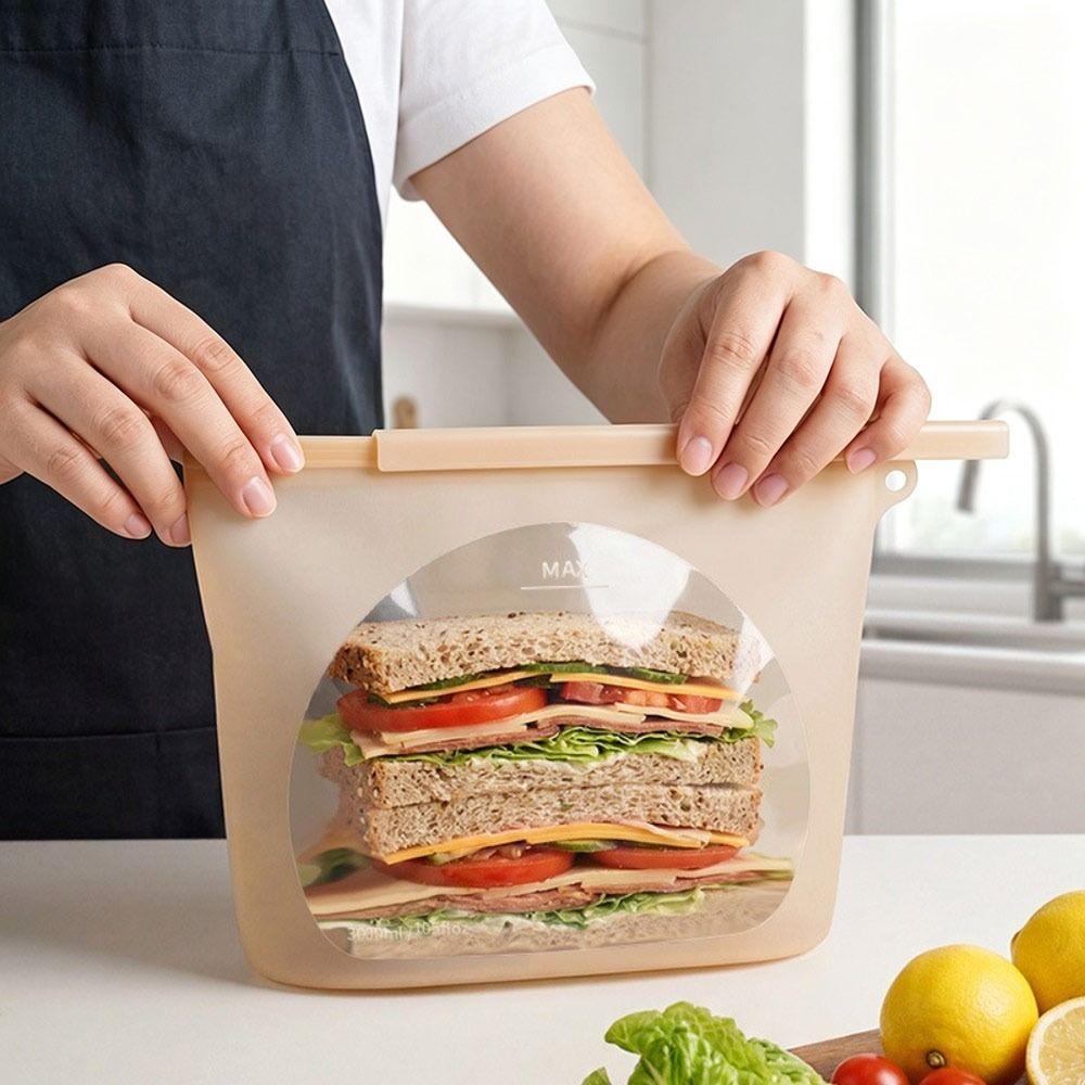 Silicone Food Preservation Bag Reusable Fruit Freezer Seal Bag  for Kitchen