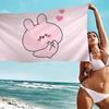Cartoon A-Asamimichan Süßes Strandtuch Bunte Handtücher Mikrofaser Schnelltrocknend Sandfrei Strand Yoga Spa Fitnessstudio Pool