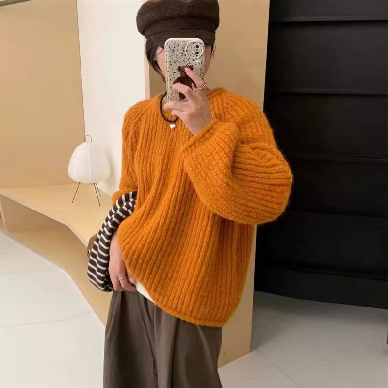 Носите тонкий чехол Meat Advanced Sense of Knitted Sweater осень и зима женская мода свободные ленивые ветровки one size