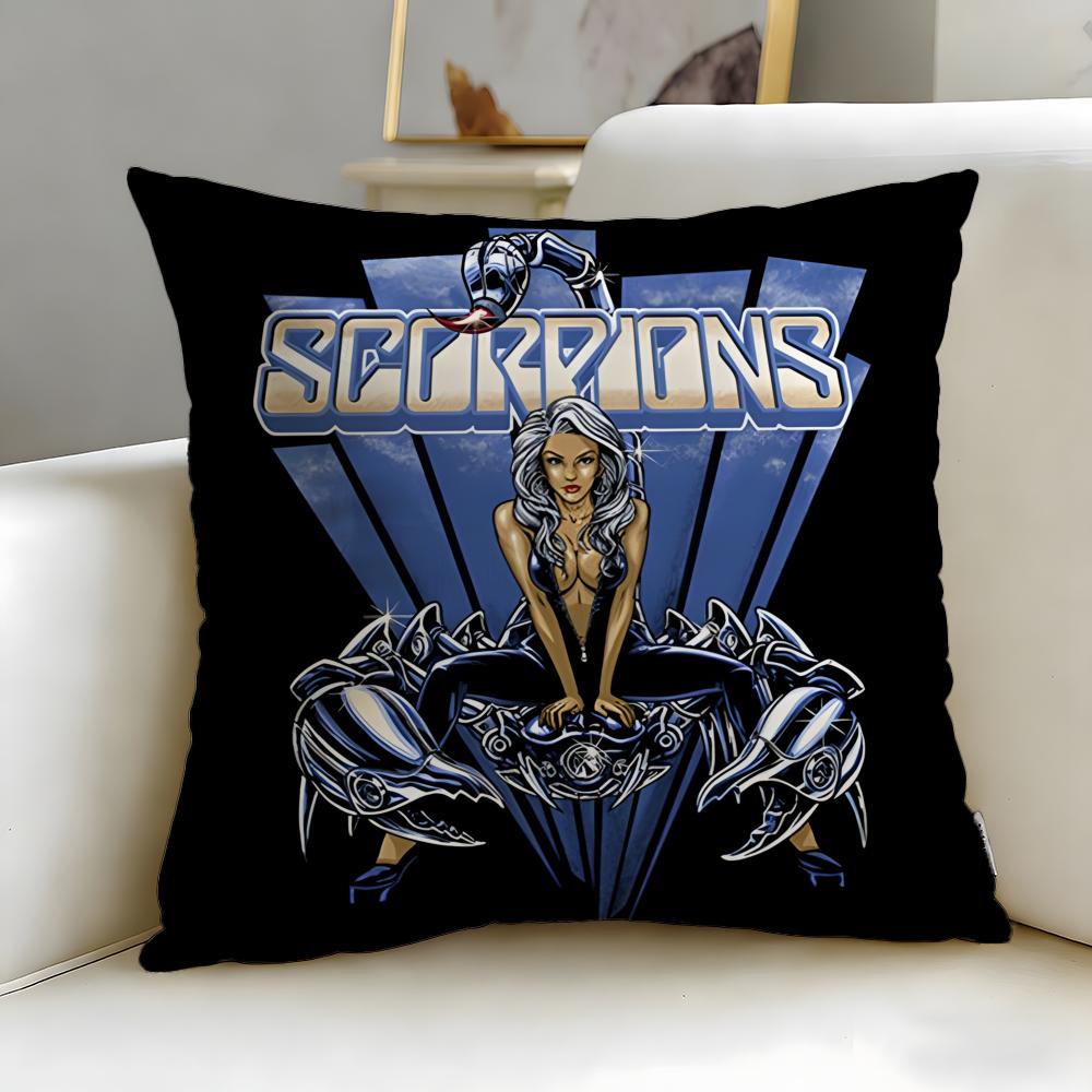Classic Band Scorpions Cushion Cover Soft EasyWash Pillow Case Versatile for Couch Bed Travel and Office